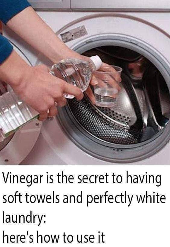 Vinegar is the key to whiter whites and softer towels, but most use it wrong. Here’s the right way to use it