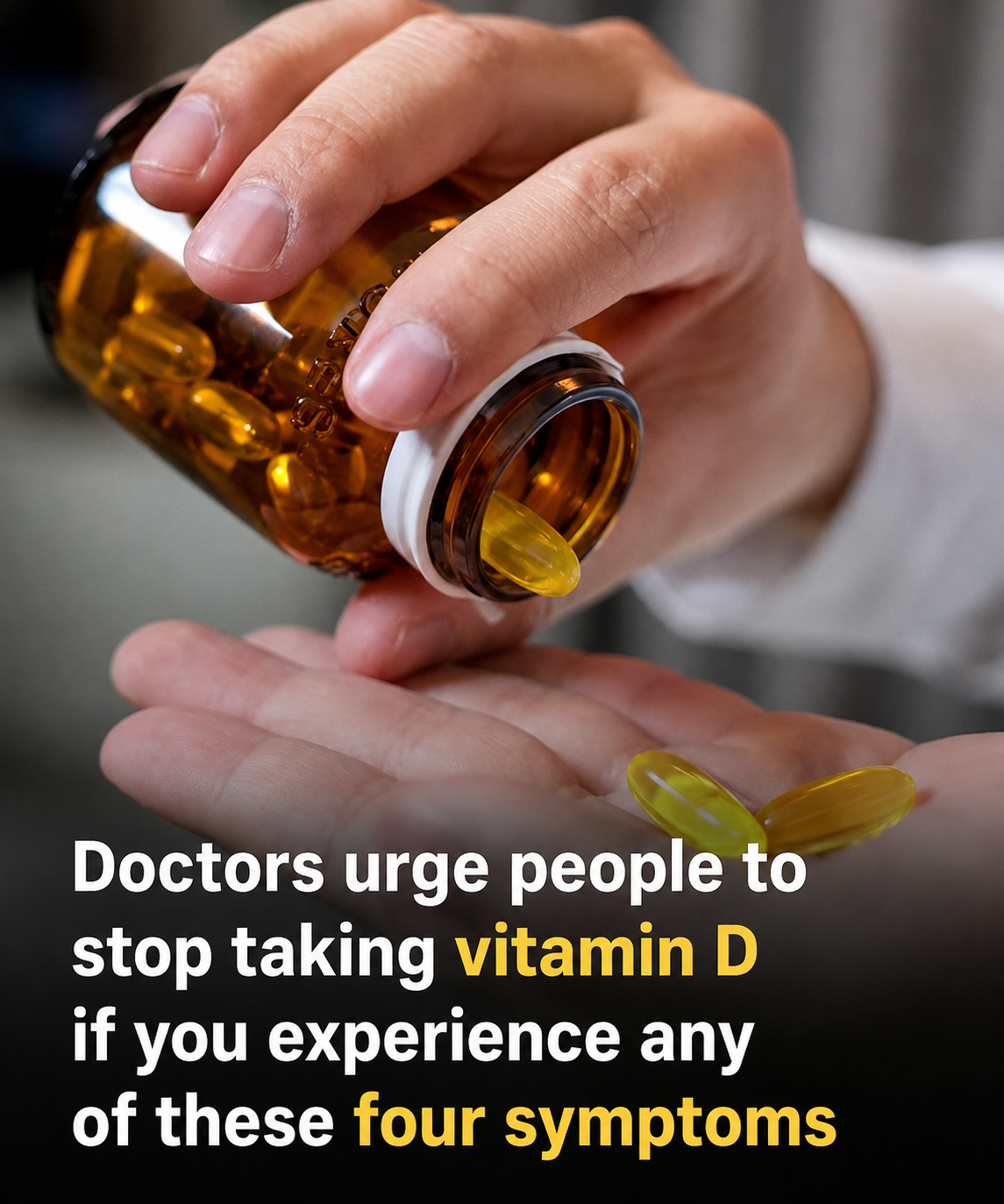 Doctors urge people to stop taking Vitamin D if you experience any of these four symptoms