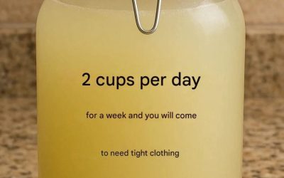 Natural slimming drink: warm water, apple cider vinegar, ginger and lemon