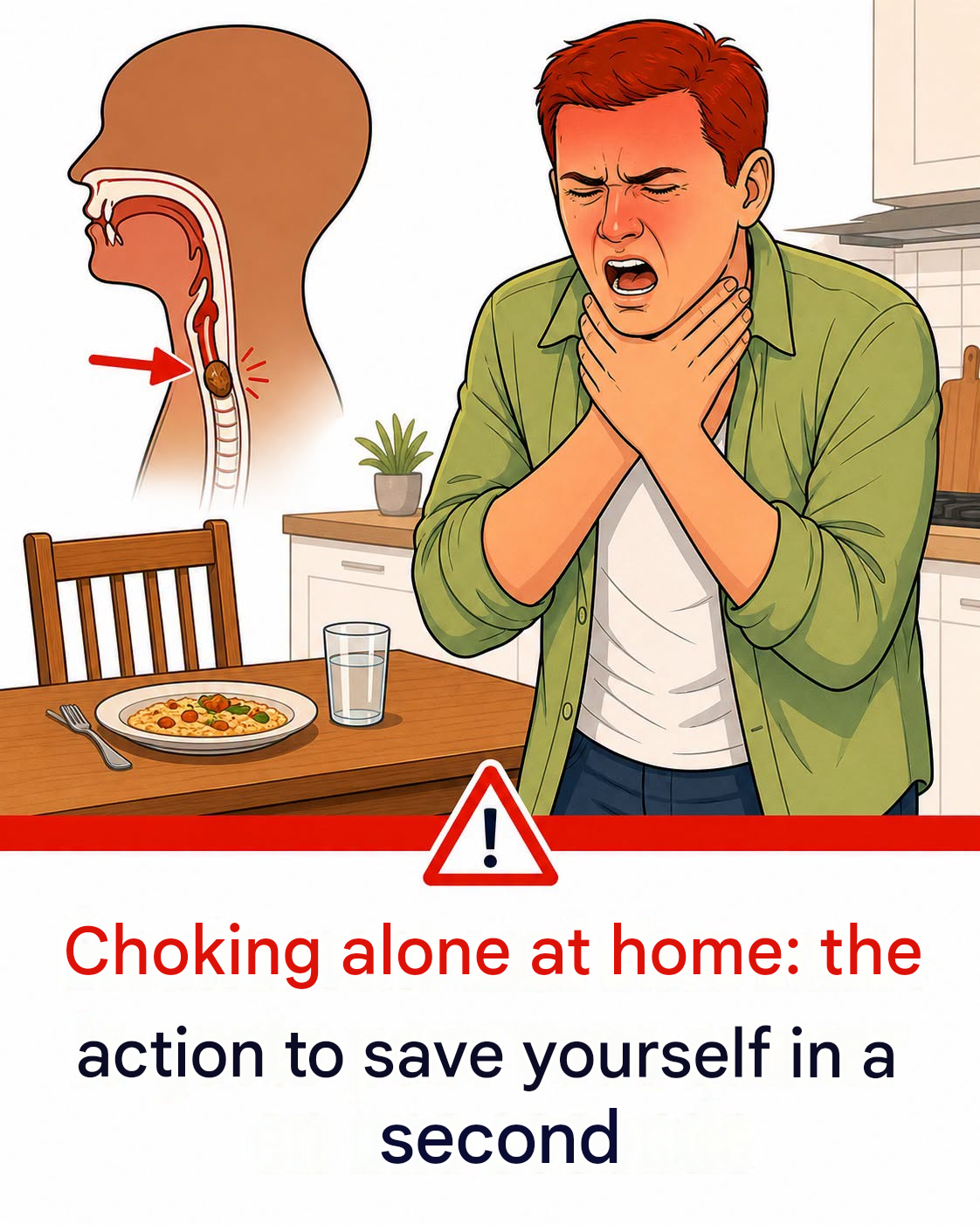 If you start to suffocate and you are alone: ​​save your life in a single second