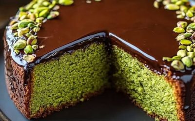 Flourless Pistachio Cake with Chocolate Ganache