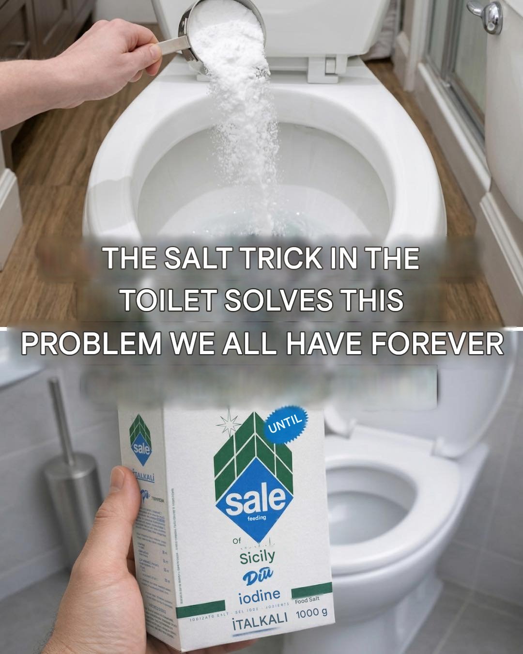 How to use the salt trick in the toilet to solve this problem we all have once and for all👉I’ll explain it here:
